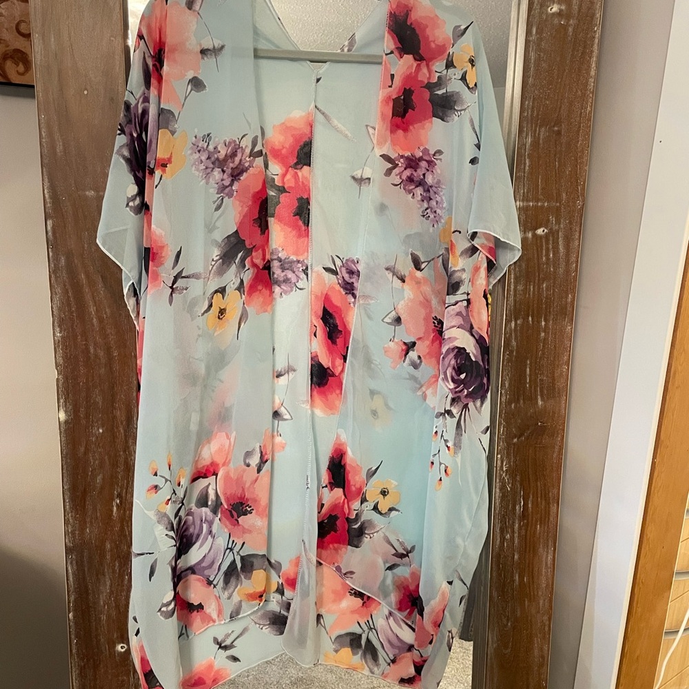 Floral Kimono Cover-Up